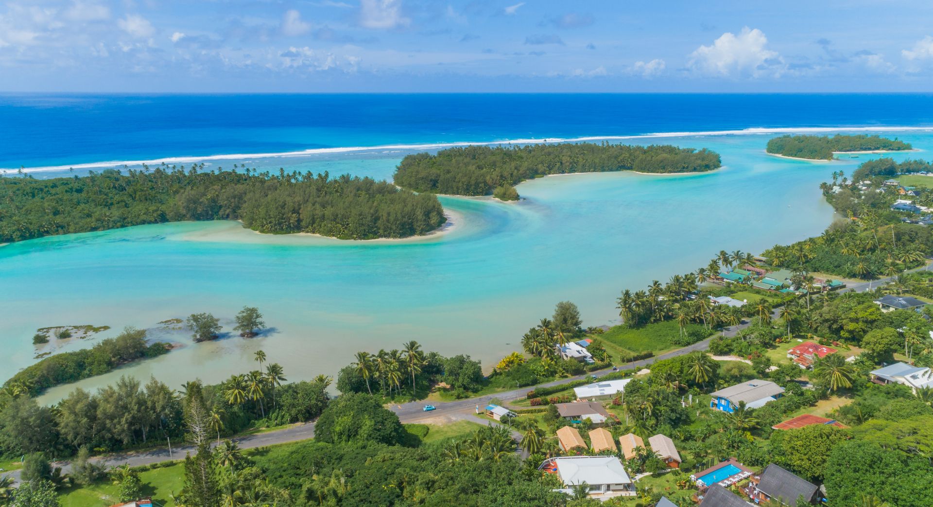 Ariel view of lagoon